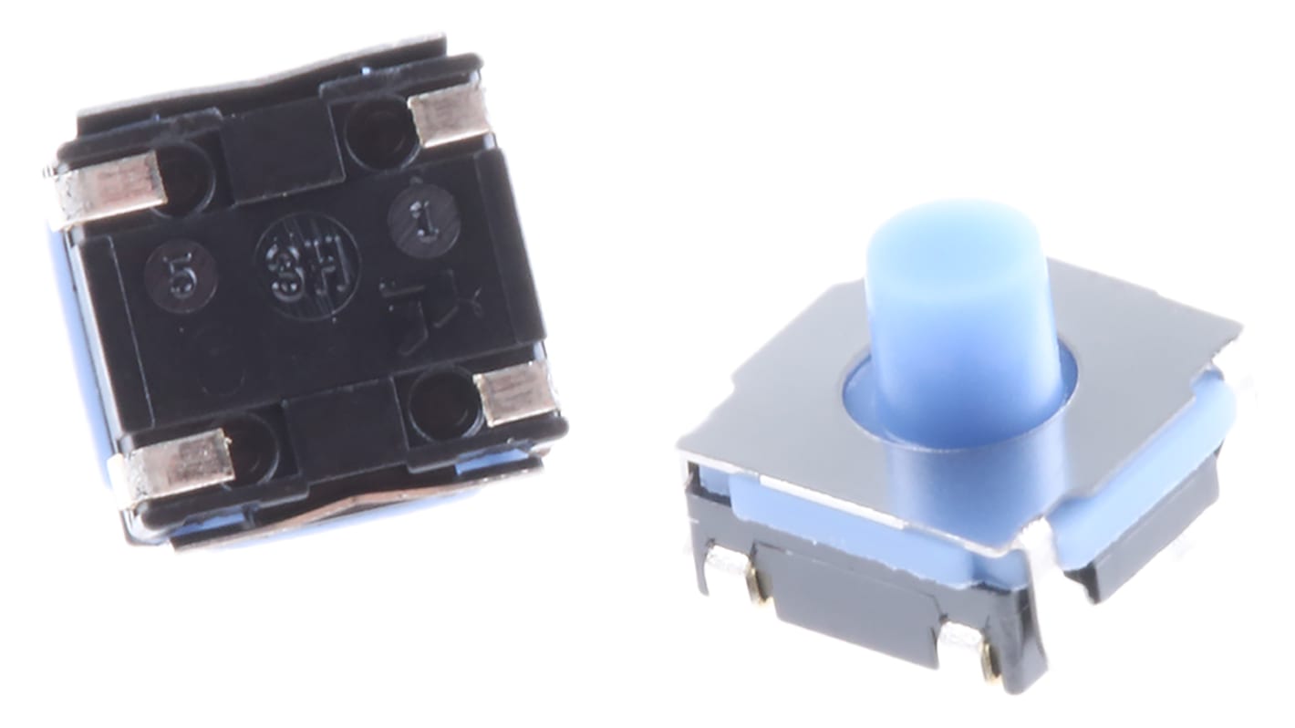 Alps Alpine Blue Stem Tactile Switch, SPST 50 mA @ 12 V dc 5.1mm