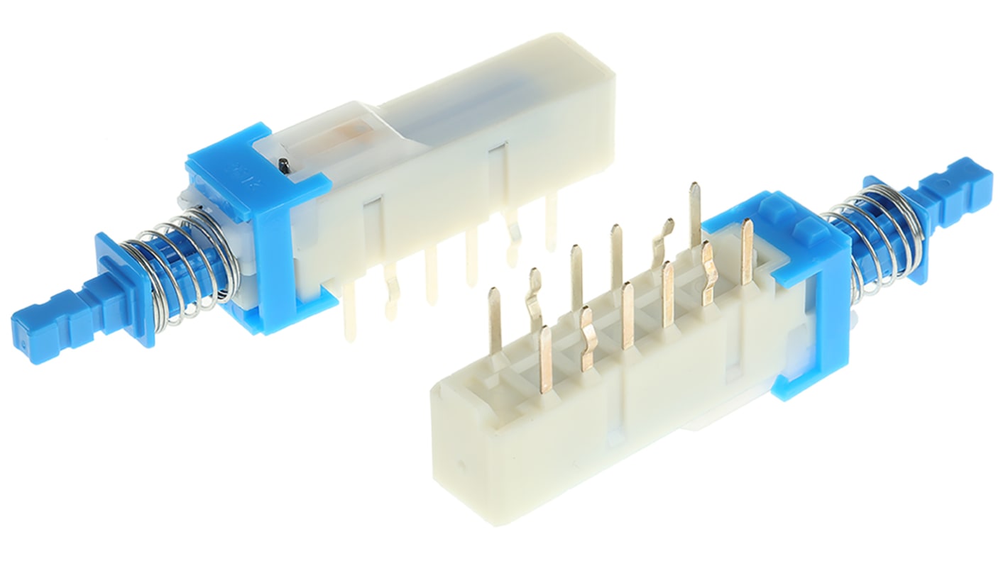 Alps Alpine 押しボタンスイッチ, ラッチ, DPDT, 100 mA @ 30 V dc PCB