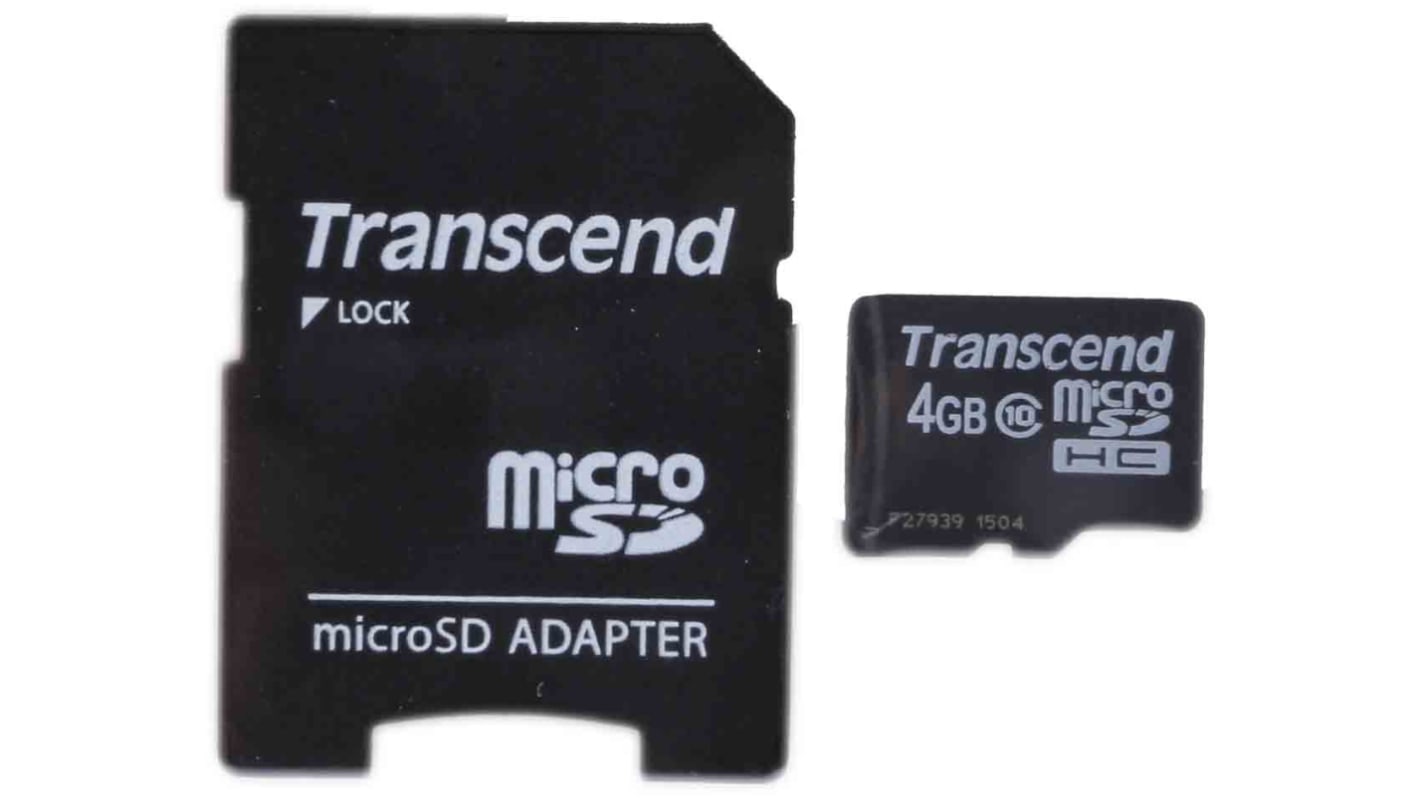 Transcend 4 GB MicroSDHC Micro SD Card, Class 10