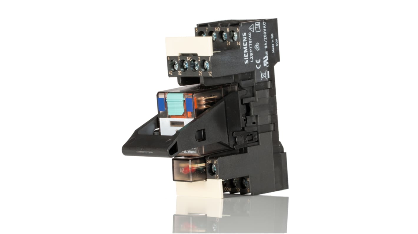 Siemens LZS Series Coupling Relay, Plug In, 24V dc Coil, 4PDT, 4-Pole