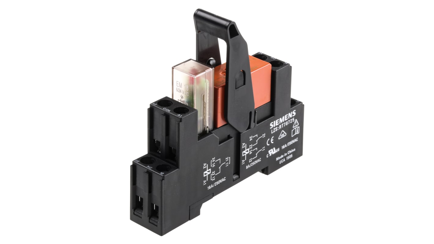 Siemens LZS Series Interface Relay, Plug In, 24V dc Coil, DPDT, 2-Pole