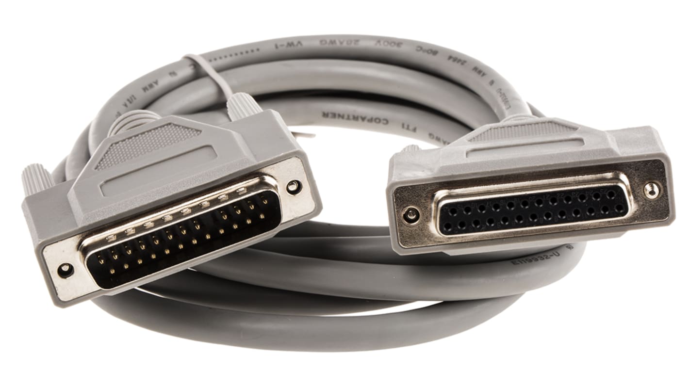 RS PRO Serial Cable Assembly, 2m PVC