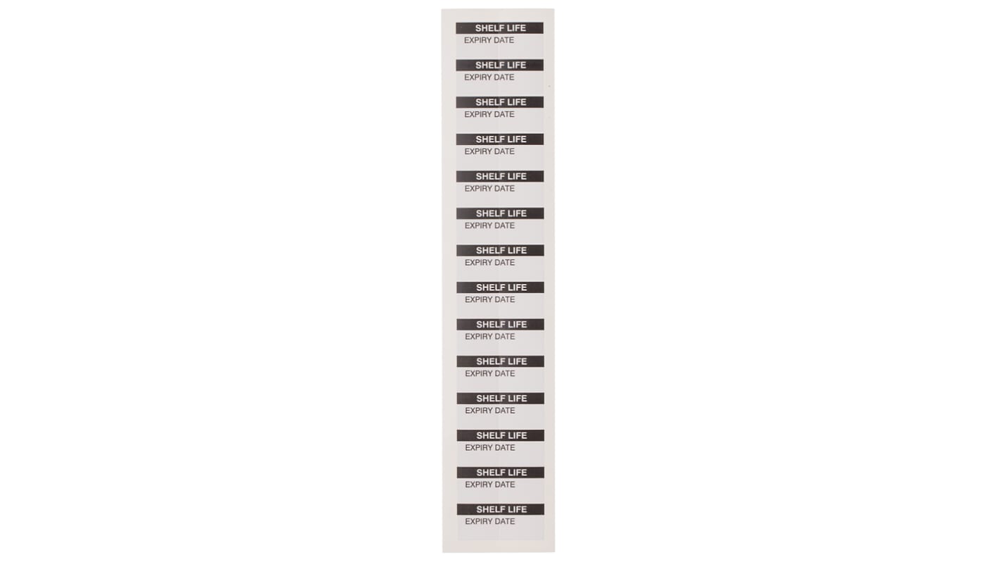 140 Etichetta adesiva prestampata RS PRO 38mm x 15mm Shelf Life
