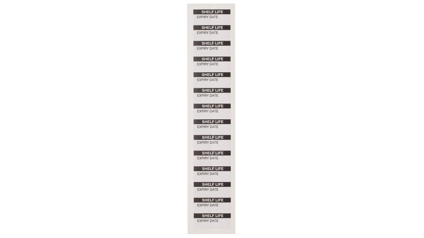 140 Etichetta adesiva prestampata RS PRO 38mm x 15mm Shelf Life