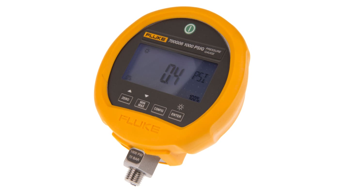 Fluke G 1/4 Digital Pressure Gauge 69bar Bottom Entry 114mm Outside Diameter