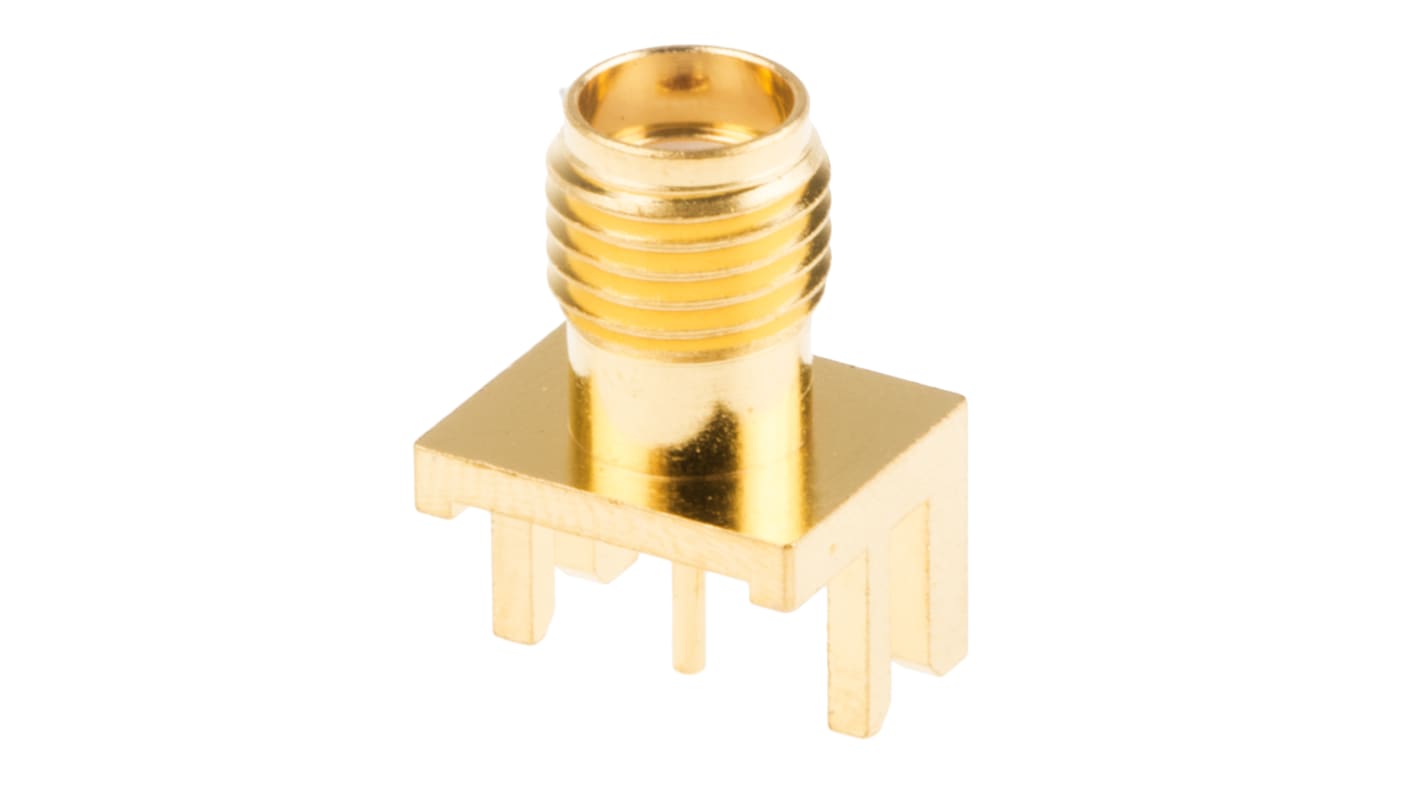 Molex SMA Series, jack Edge Mount SMA Connector, 50Ω, Solder Termination, Straight Body