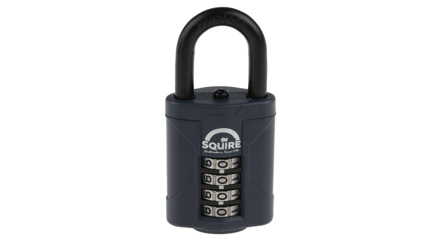 Squire Combination Weatherproof Die Cast Alloy Combination Padlock, 6mm Shackle, 40mm Body