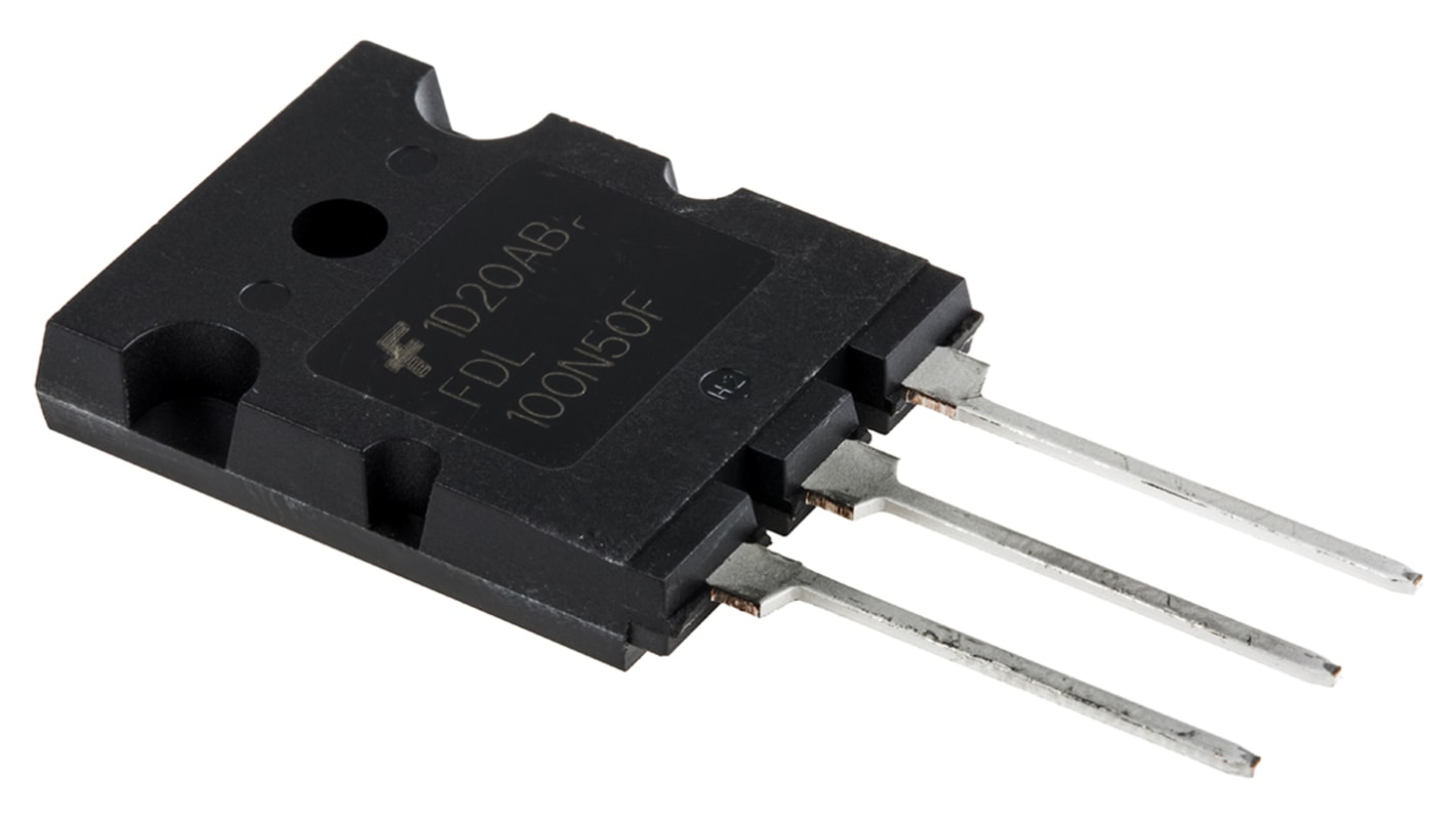 N-Channel MOSFET, 100 A, 500 V, 3-Pin TO-264 onsemi FDL100N50F