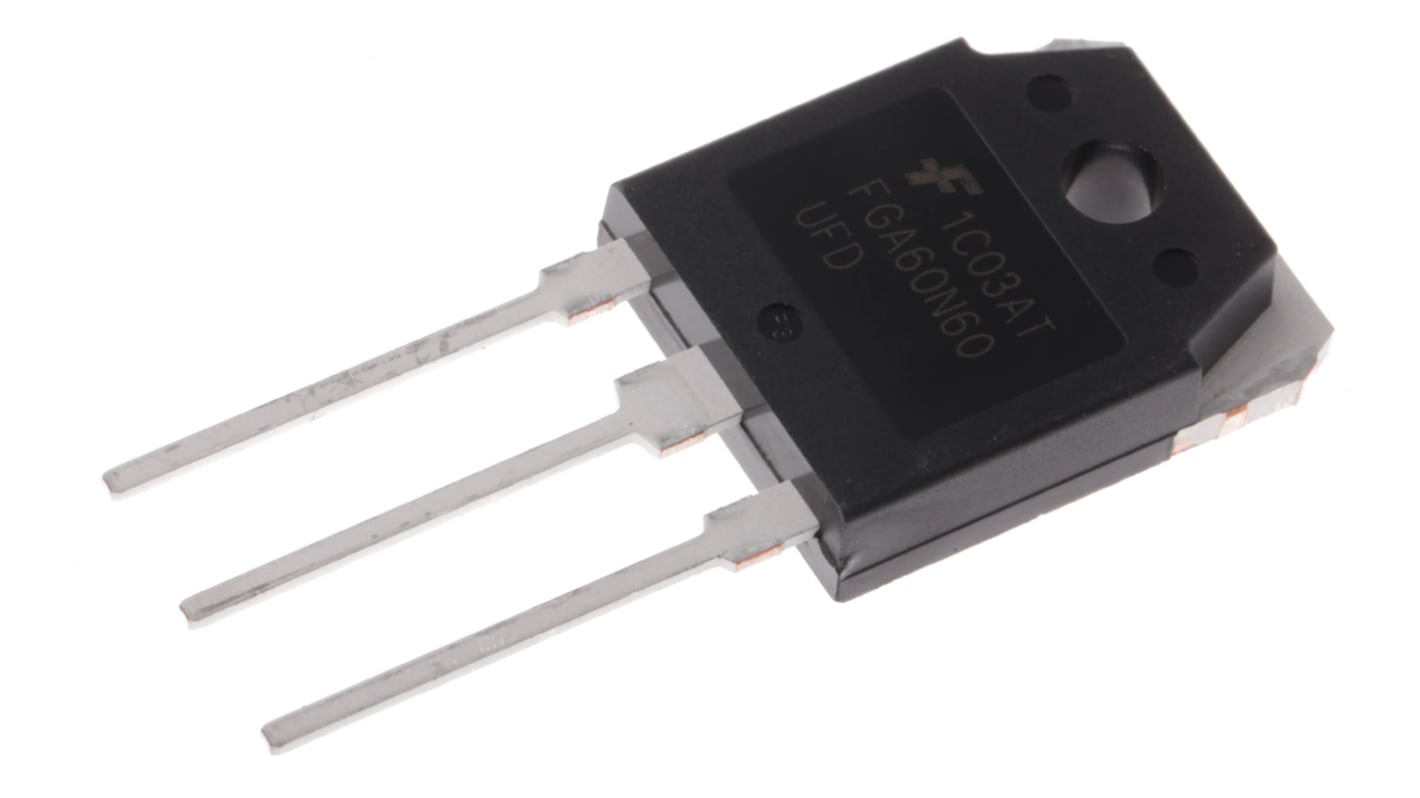 onsemi FGA60N60UFDTU IGBT N-csatornás, 120 A, 600 V, 3-tüskés, TO-3P Egyszeres