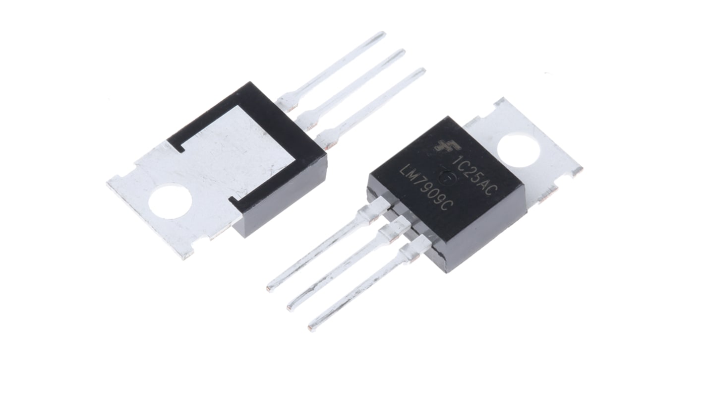ON Semiconductor, -9 V Linear Voltage Regulator, 1A, 1-Channel Negative 3-Pin, TO-220 LM7909CT