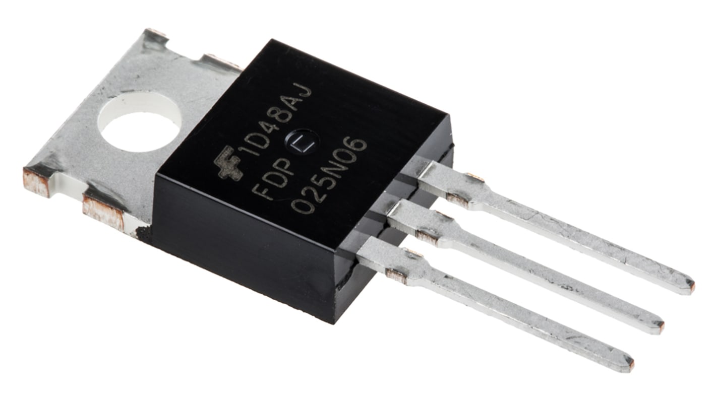 N-Channel MOSFET, 265 A, 60 V, 3-Pin TO-220 onsemi FDP025N06