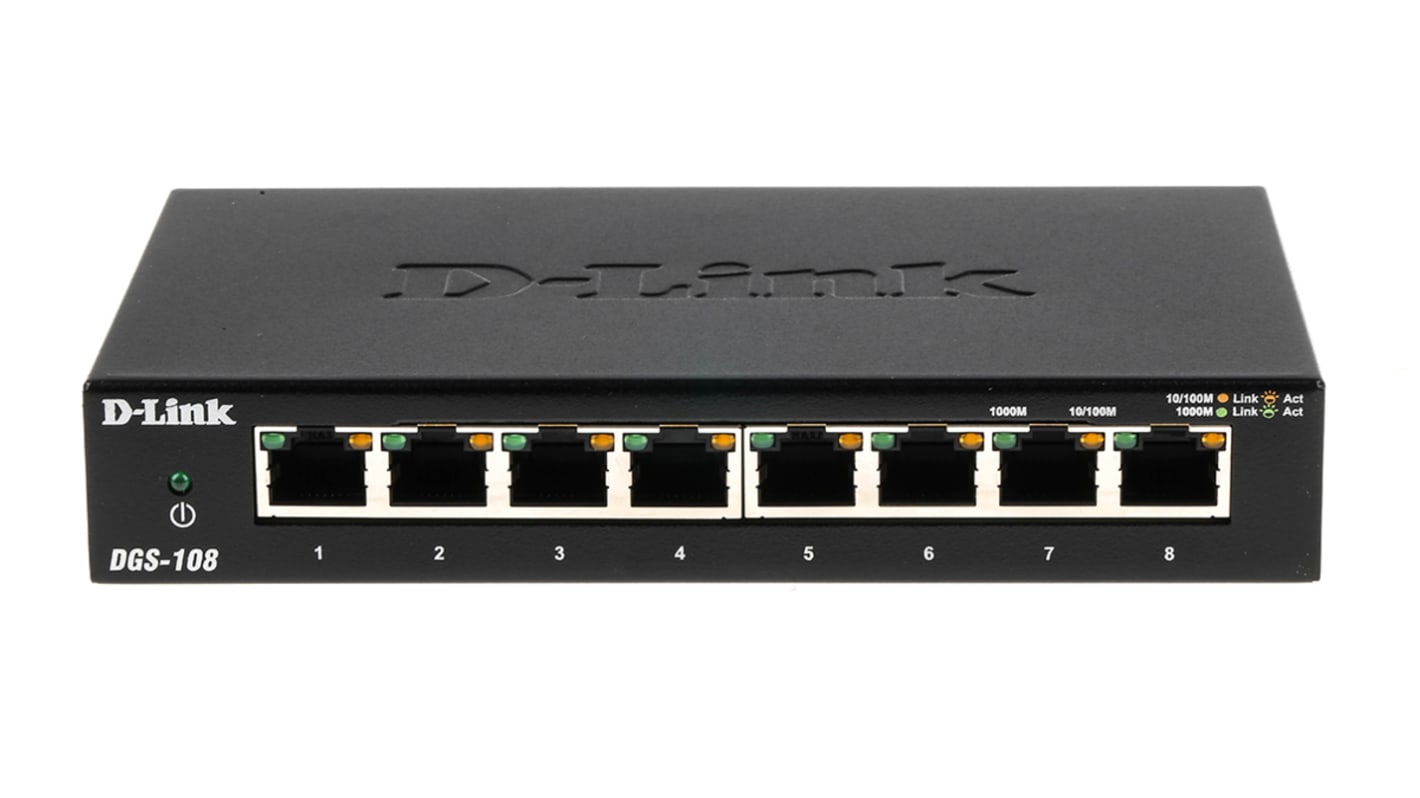D-Link DGS-108, Unmanaged 8 Port Network Switch UK