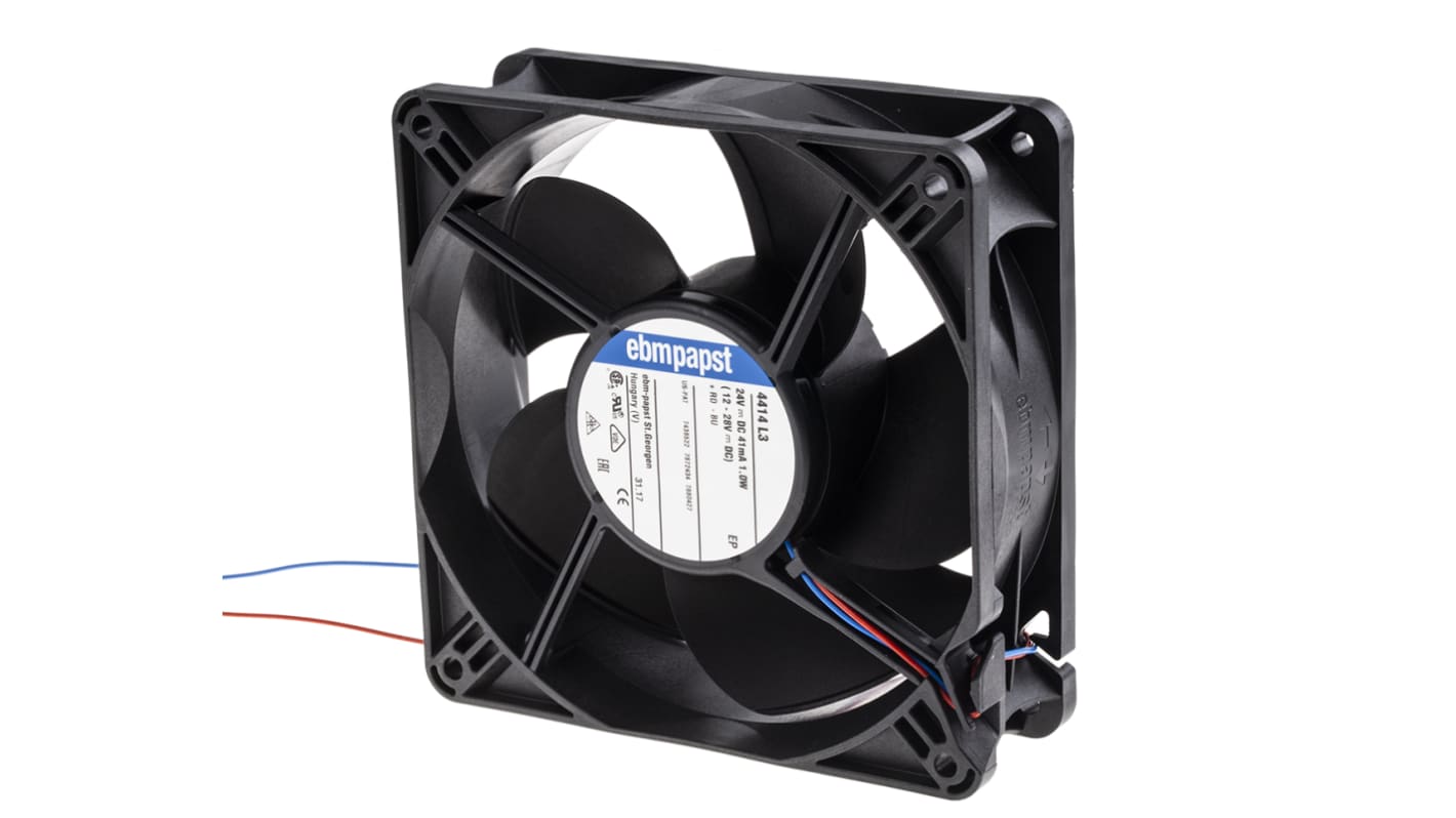 Ventilateur axial 4400 ebm-papst 24 V dc, 100m³/h, 119 x 119 x 38mm, 1W