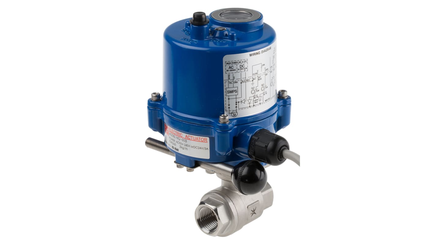 RS PRO Motorised Valve, Ball type , 1000 psi