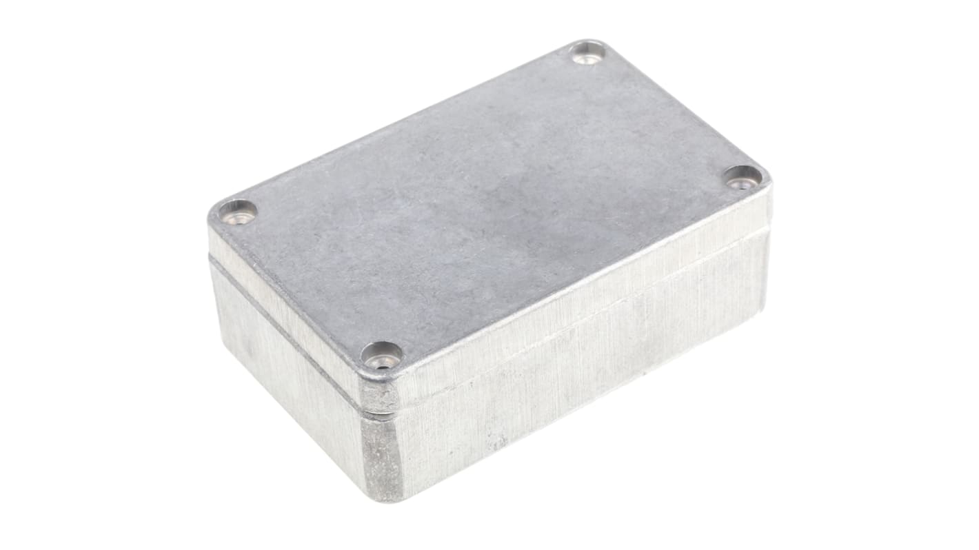 RS PRO Silver Die Cast Aluminium Enclosure, IP66, Silver Lid, 98 x 64 x 34mm