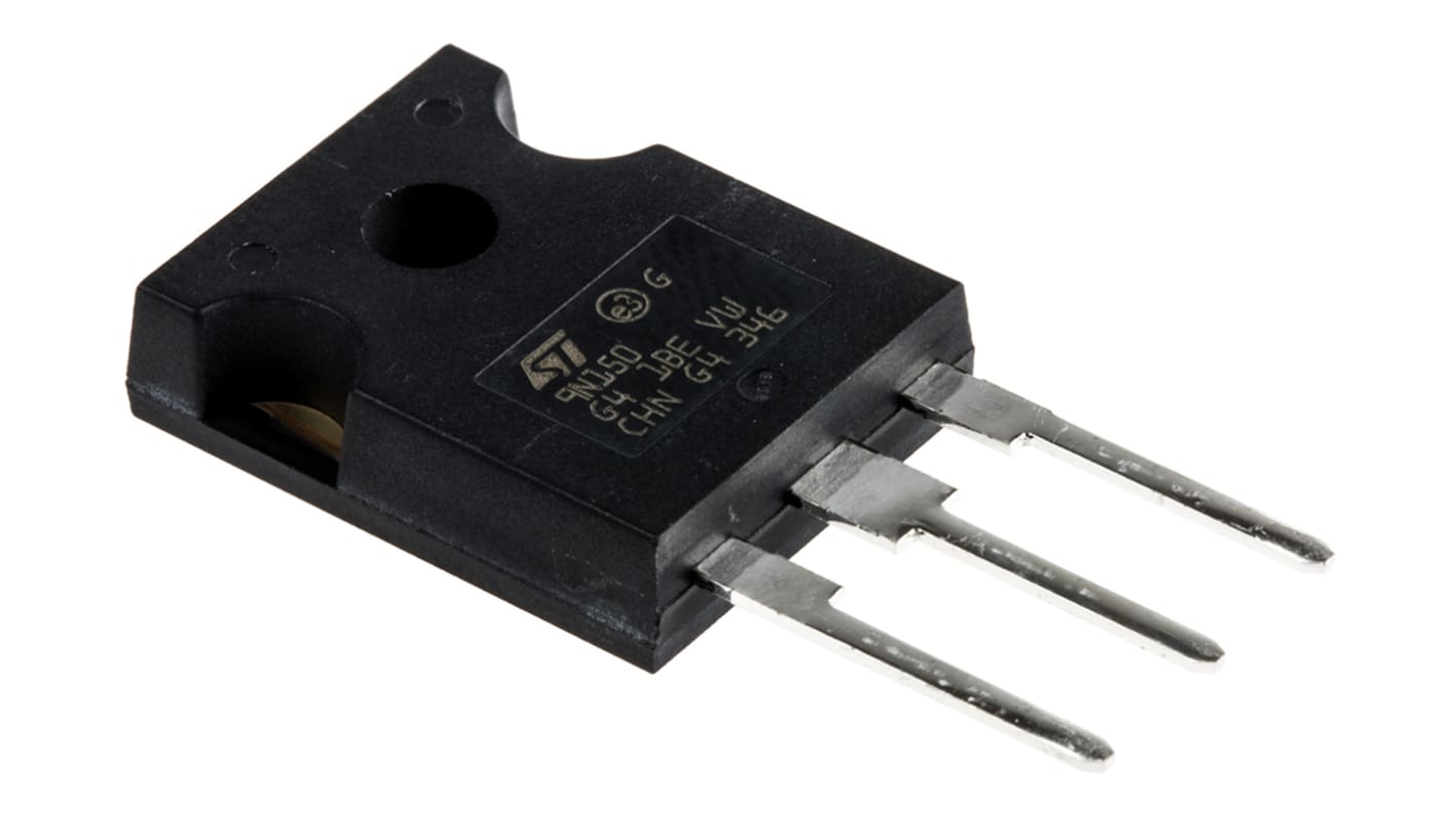 N-Channel MOSFET, 8 A, 1500 V, 3-Pin TO-247 STMicroelectronics STW9N150