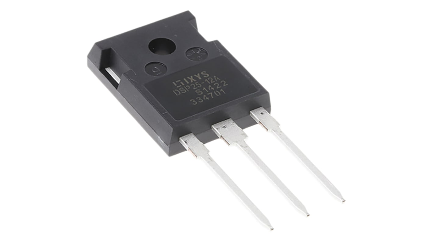 IXYS 1200V 28A, Dual Rectifier Diode, 3-Pin TO-247AD DSP25-12A