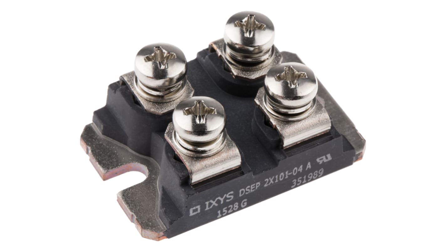 IXYS 400V 100A, Dual Rectifier Diode, 4-Pin SOT-227B DSEP2x101-04A