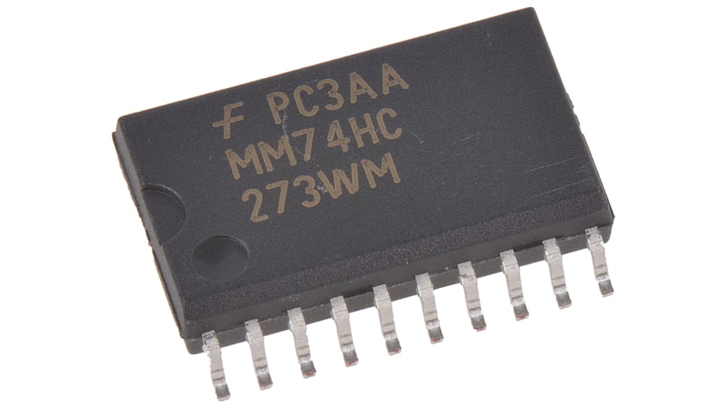 MM74HC273WMX, Octal, Flip-flop IC, 74HC, LSTTL, 20 Ben, SOIC