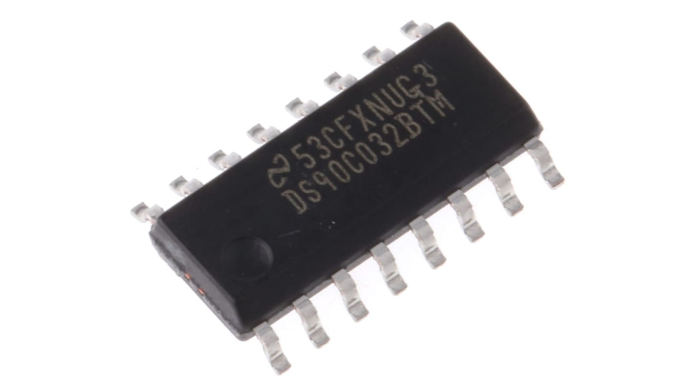 Texas Instruments LVDS接收器, 155Mbps, 每芯片4元件, CMOS, TTL输出, 100mV, 4驱动器, 贴片安装, SOIC, 16针
