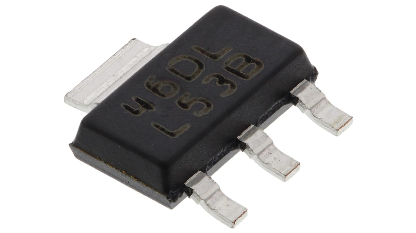 Texas Instruments LDO稳压芯片, 5 V输出, 1A最大输出, 单路输出, SOT-223, 3+Tab针, 贴片安装, -40 °C→+85 °C