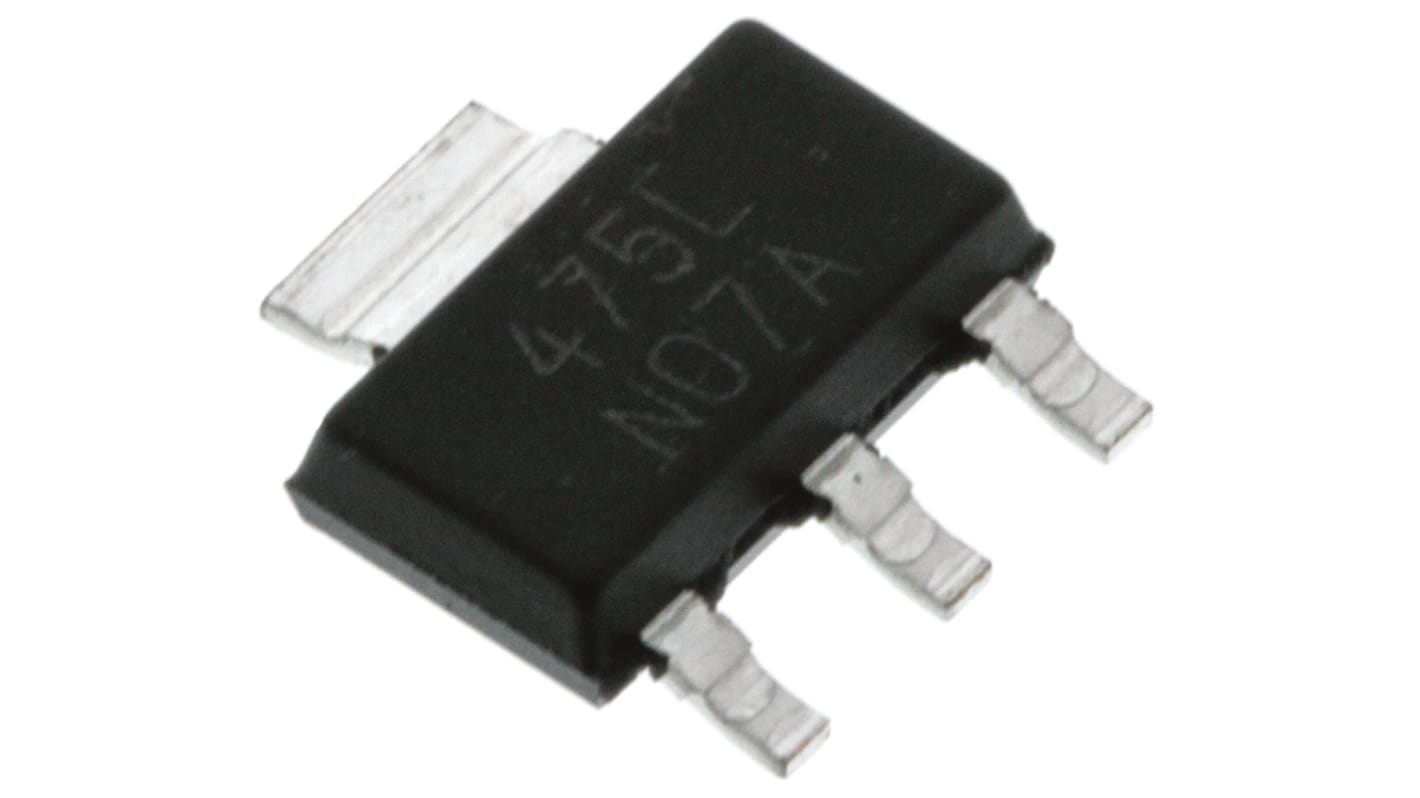 Texas Instruments, 1.2 → 37 V Linear Voltage Regulator, 1.5A, 1-Channel, Adjustable, ±1% 3+Tab-Pin, SOT-223