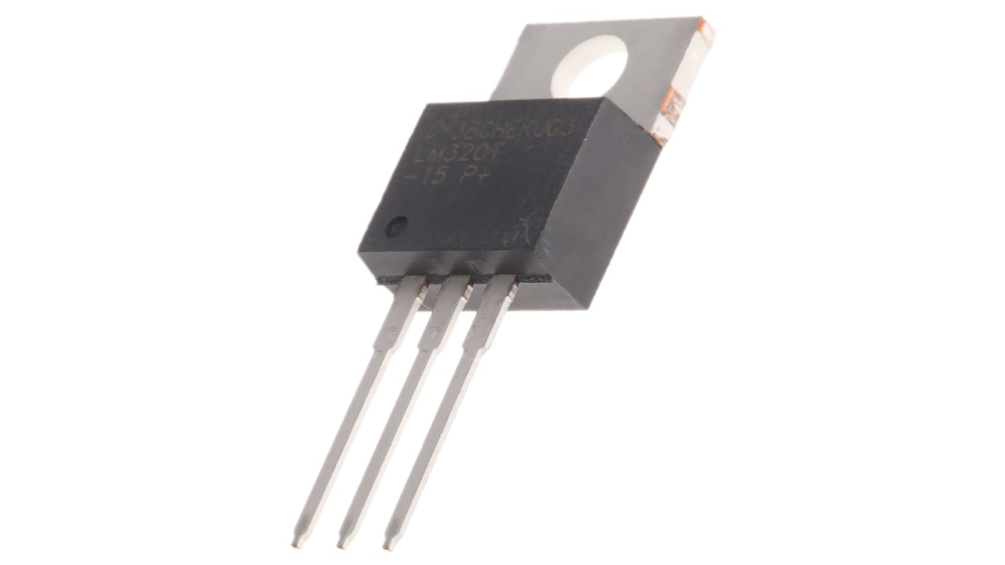 Texas Instruments 线性稳压芯片, -15 V输出, 1A最大输出, 单路输出, TO-220, 3针, 通孔安装, -55 °C→+150 °C, ±3%精度