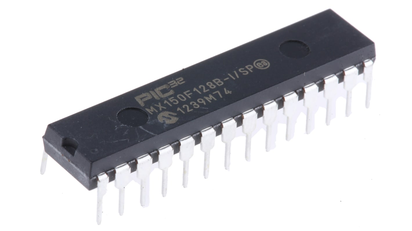 Microchip PIC32MX150F128B-I/SP, 32bit PIC Microcontroller, PIC32MX, 40MHz, 131 kB Flash, 28-Pin SPDIP