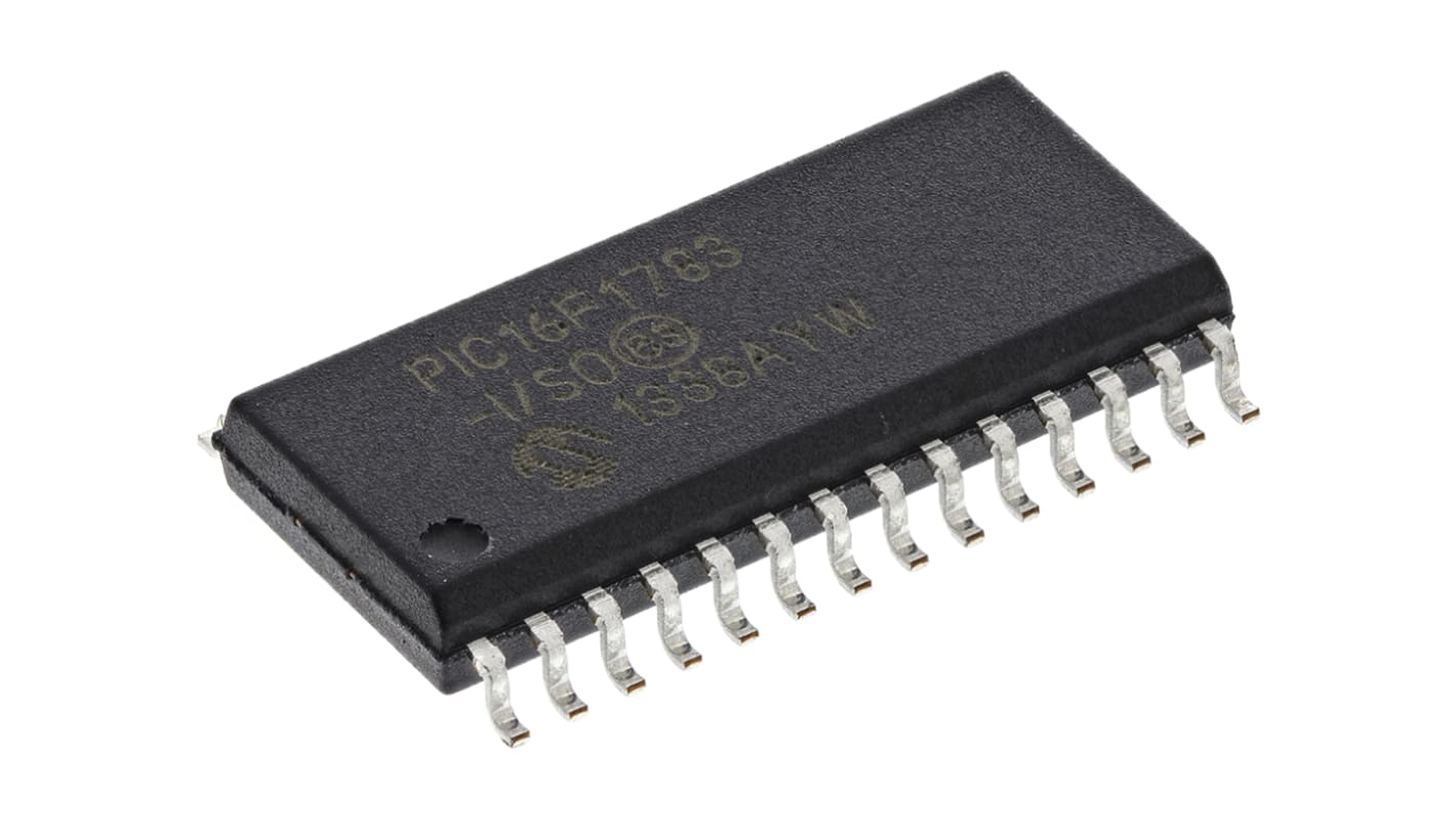 Microchip PIC16F1783-I/SO, 8bit PIC Microcontroller, PIC16F, 32MHz, 256 B, 4096 words Flash, 28-Pin SOIC