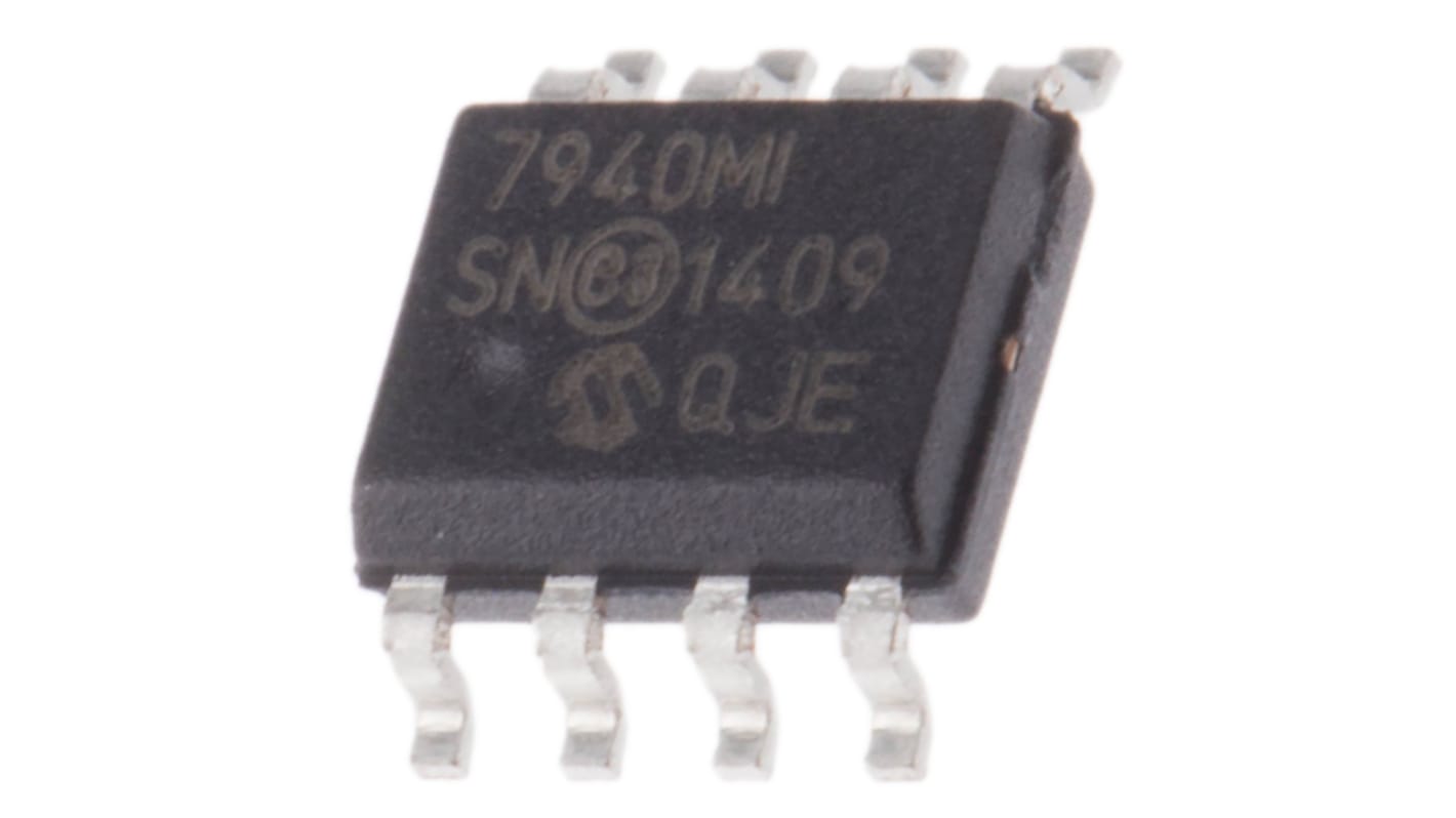 Microchip MCP7940M-I/SN, Real Time Clock (RTC), 64B RAM Serial-I2C, 8-Pin SOIC