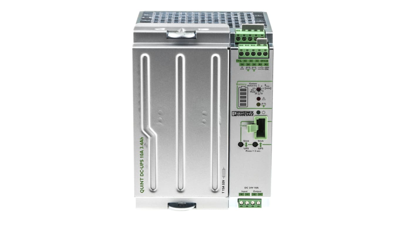 Phoenix Contact 18 → 30V dc Input DIN Rail Uninterruptible Power Supply, QUINT-UPS