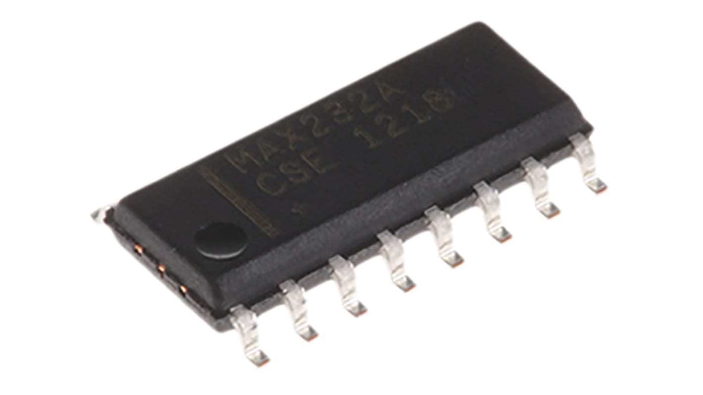 Transceiver per cavo MAX232ACSE+T, TRX 2, flusso 200KBPS, SOIC 16 Pin