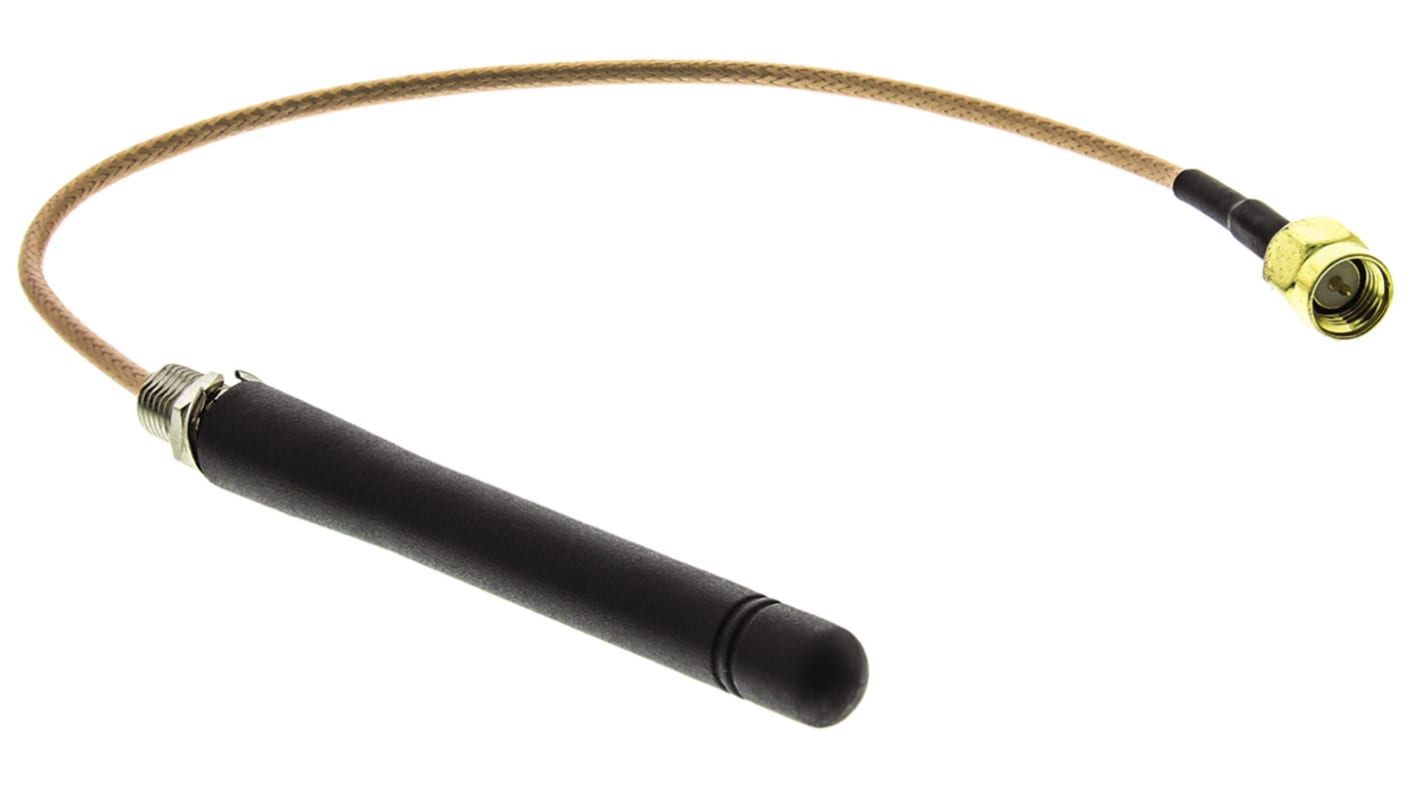 RF Solutions ANT-433WPIG-2SMA Whip Antenna with SMA Connector, ISM Band, UHF RFID