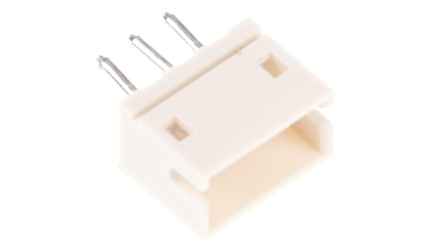 JST ZH Series Top Entry Through Hole PCB Header, 3 Contact(s), 1.5mm Pitch, 1 Row(s), Shrouded