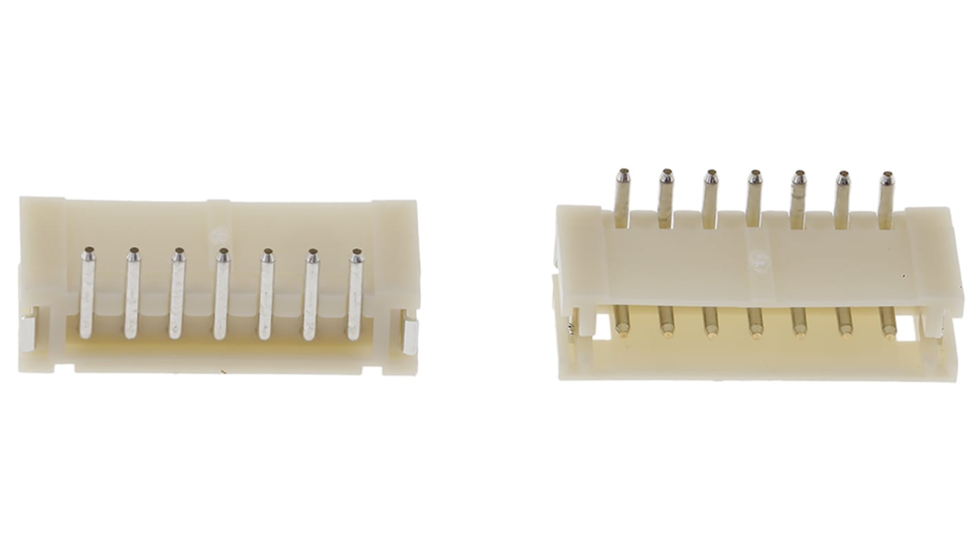 JST ZH Series Top Entry Surface Mount PCB Header, 7 Contact(s), 1.5mm Pitch, 1 Row(s), Shrouded