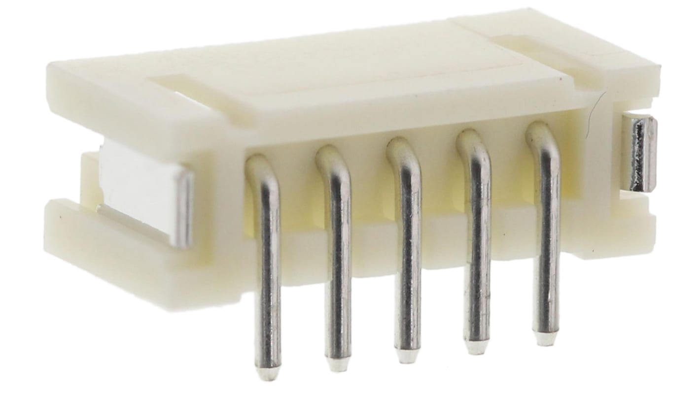 Conector macho para PCB con entrada superior JST serie ZH de 5 vías, 1 fila, paso 1.5mm, para soldar, Montaje