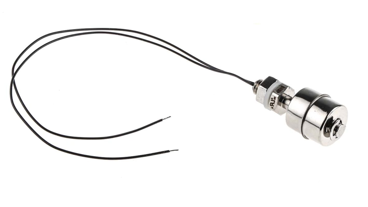 Capteur de niveau  à flotteur RS PRO, Vertical, sortie NO/NF, en Acier inoxydable, câble 300mm