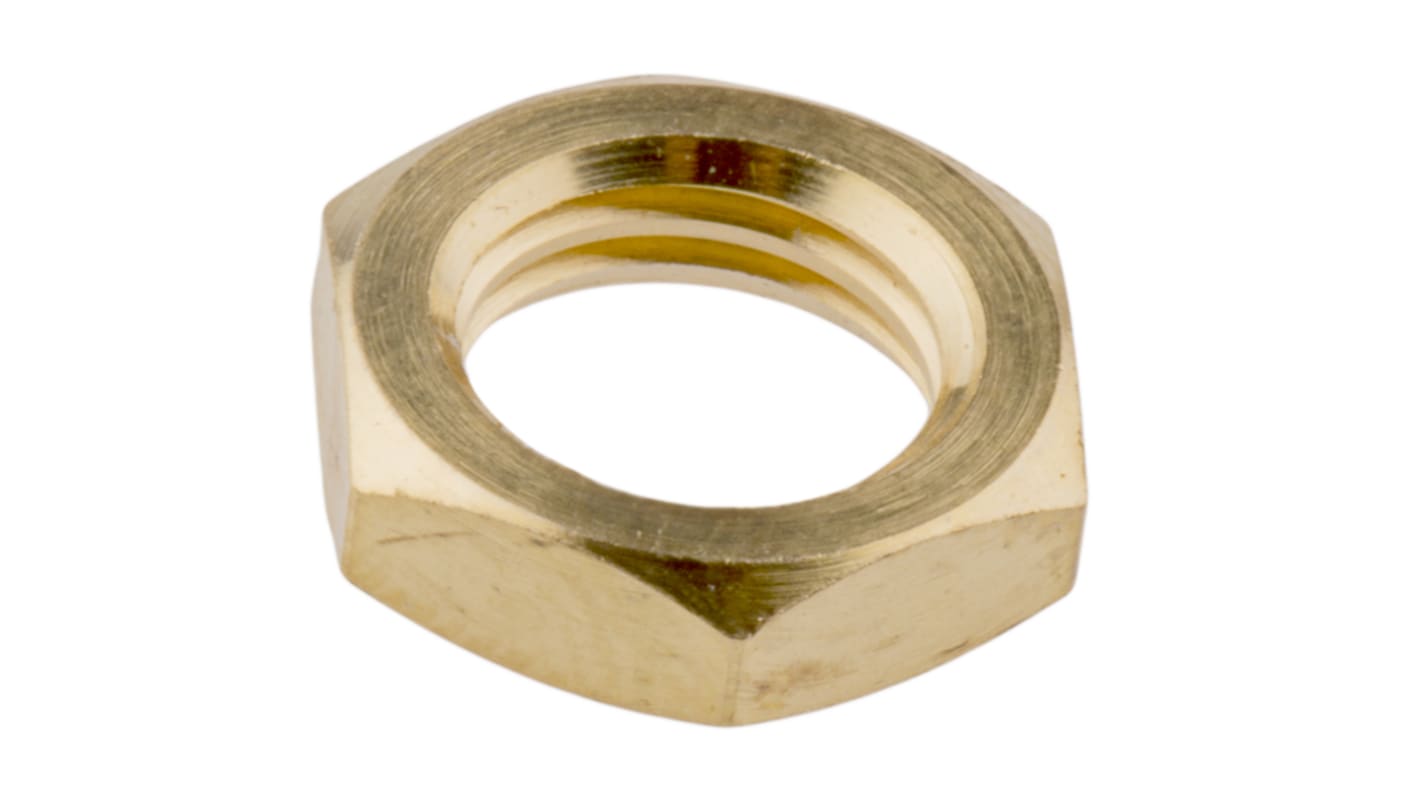 RS PRO, M8 Brass Locknut for Use with Thermocouple or PRT Probe, RoHS Compliant Standard