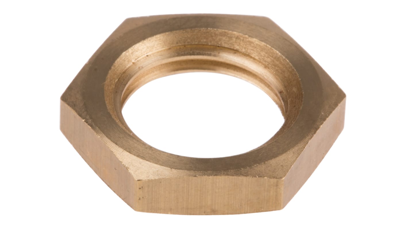 RS PRO, 1/4 BSPP Brass Locknut for Use with Thermocouple or PRT Probe, RoHS Compliant Standard