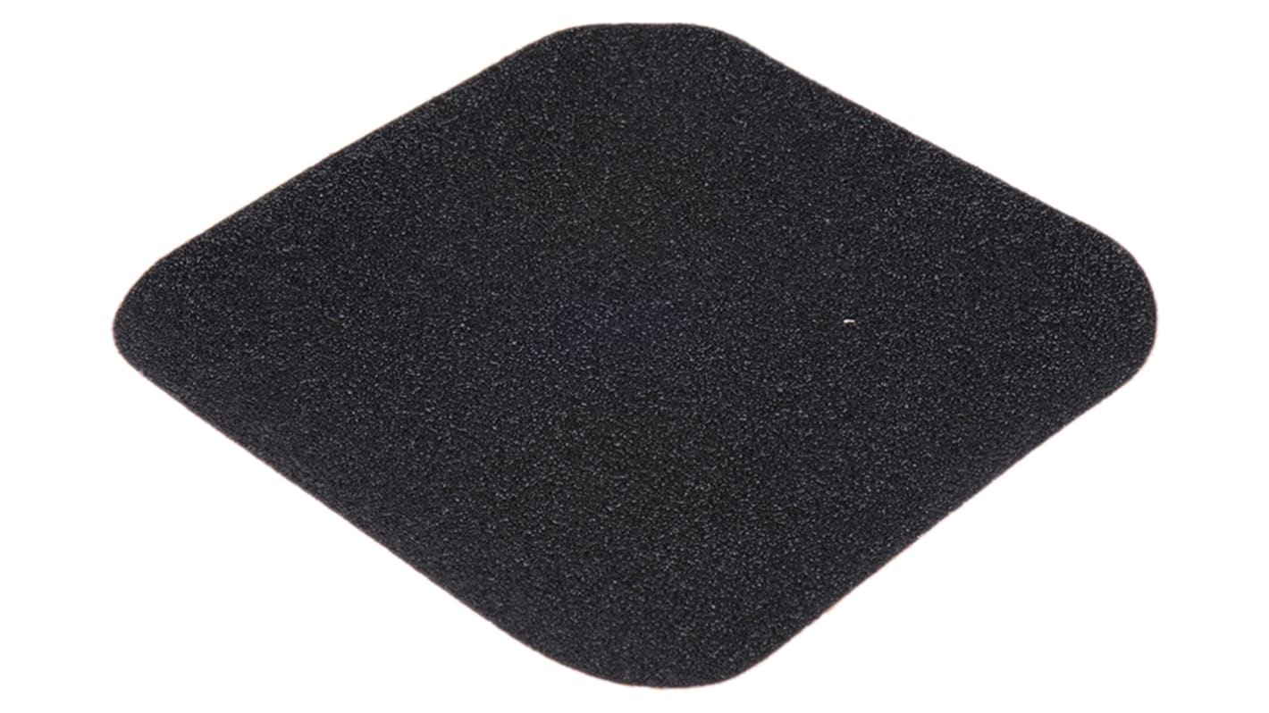 RS PRO Black Anti-slip Tile Polymer Anti-Slip Tile, Solid Finish 140mm x 140mm x 0.05mm