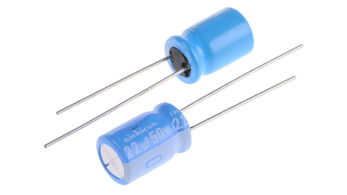 UBT1H220MPD8 | ニチコン 22μF,50V dc コンデンサ, ラジアル UBT1H220MPD8 | ニチコン 22μF,50V dc コンデンサ, ラジアル