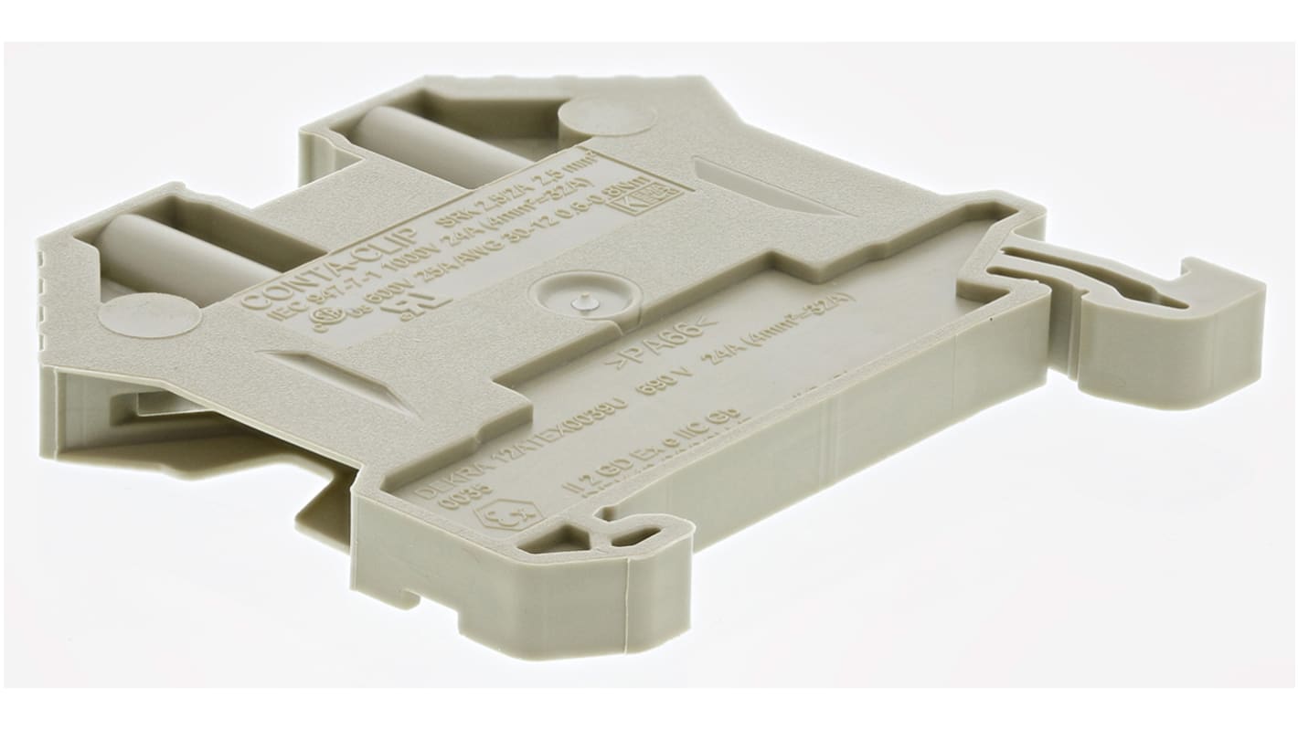 RS PRO Beige, 2.5mm², Single-Level, Screw Termination