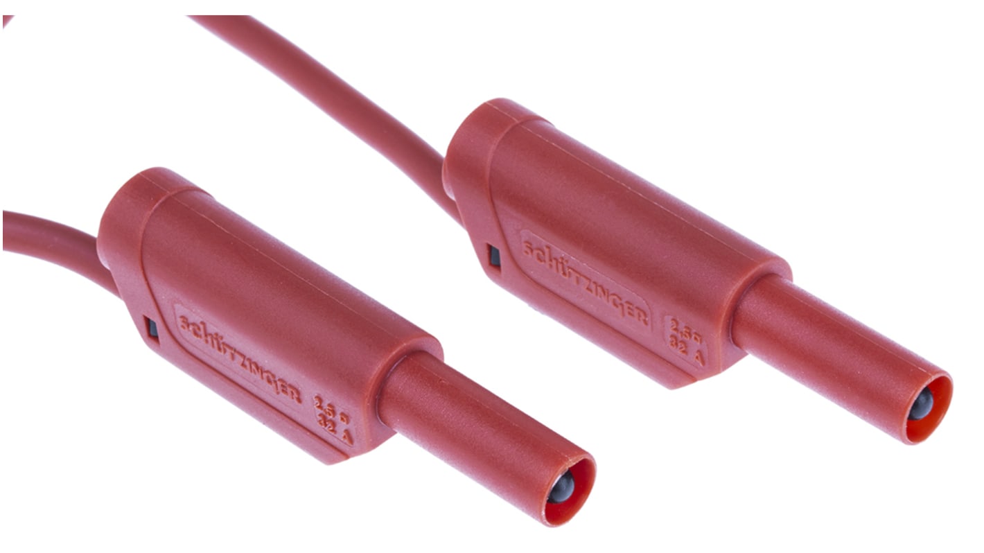 Schutzinger, 32A, 1kV, Red, 1m Lead Length