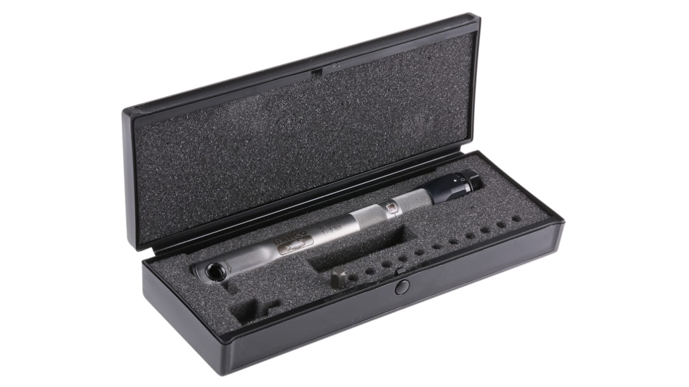 Bahco Click Torque Wrench, 1 → 5Nm, 1/4 in Drive, Square Drive