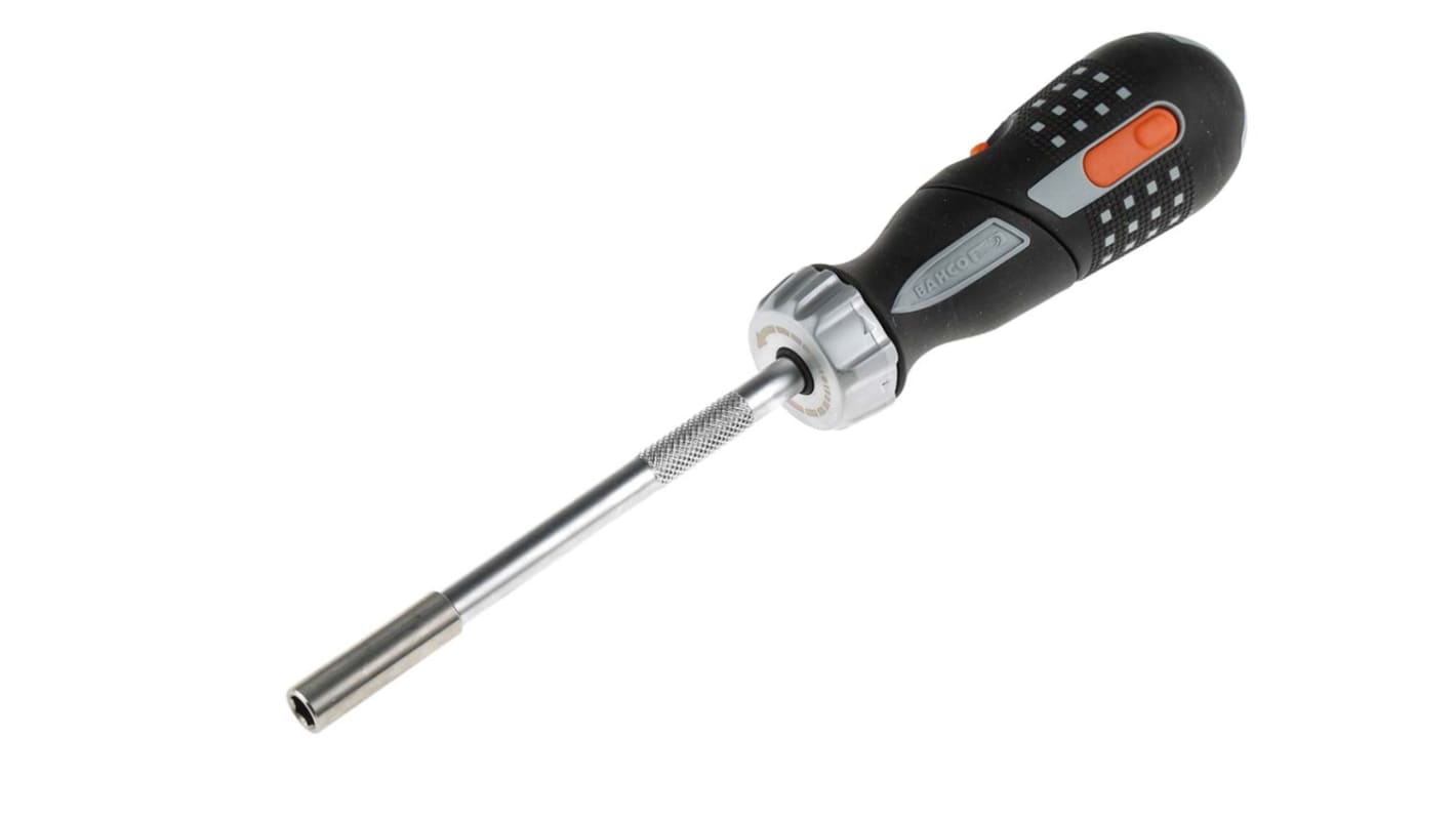 Bahco 1/4 in Hexagon Hexagon Ratchet Screwdriver, 260 mm length Stainless Steel