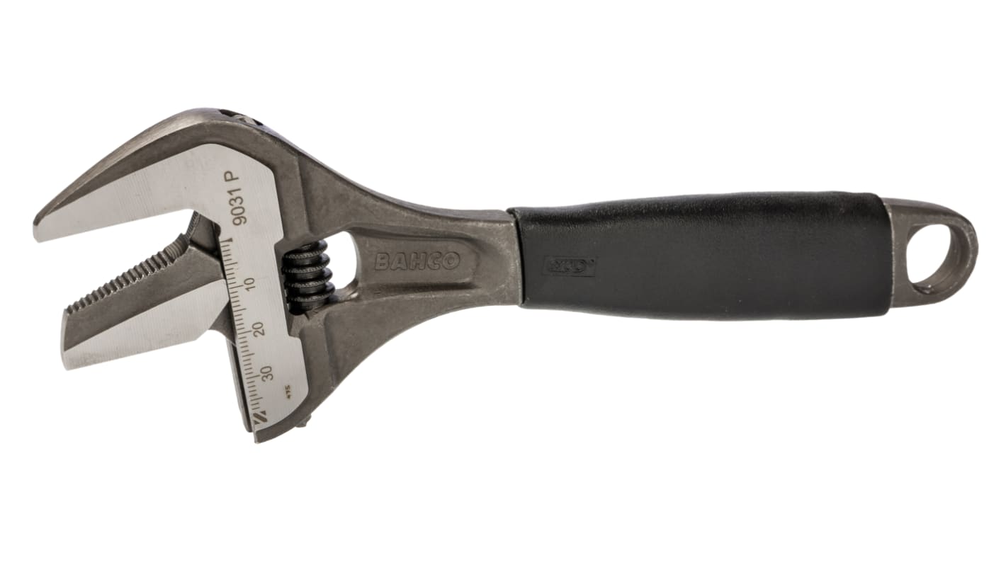 Bahco Adjustable Spanner, 218 mm Overall, 39mm Jaw Capacity, Plastic Handle