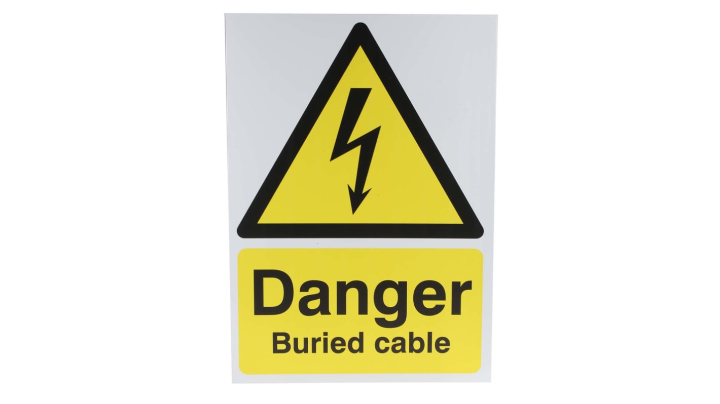 RS PRO Hazard Warning Sign (English)