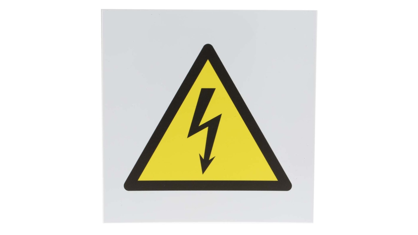 RS PRO Electrical Hazard Warning Sign