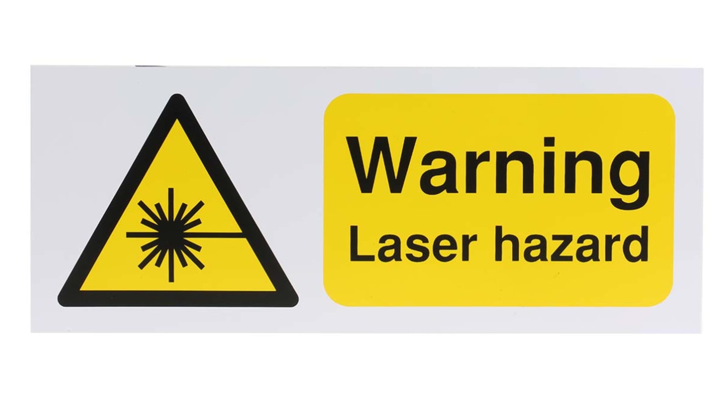 RS PRO Self-Adhesive Machinery Hazard Hazard Warning Sign (English)