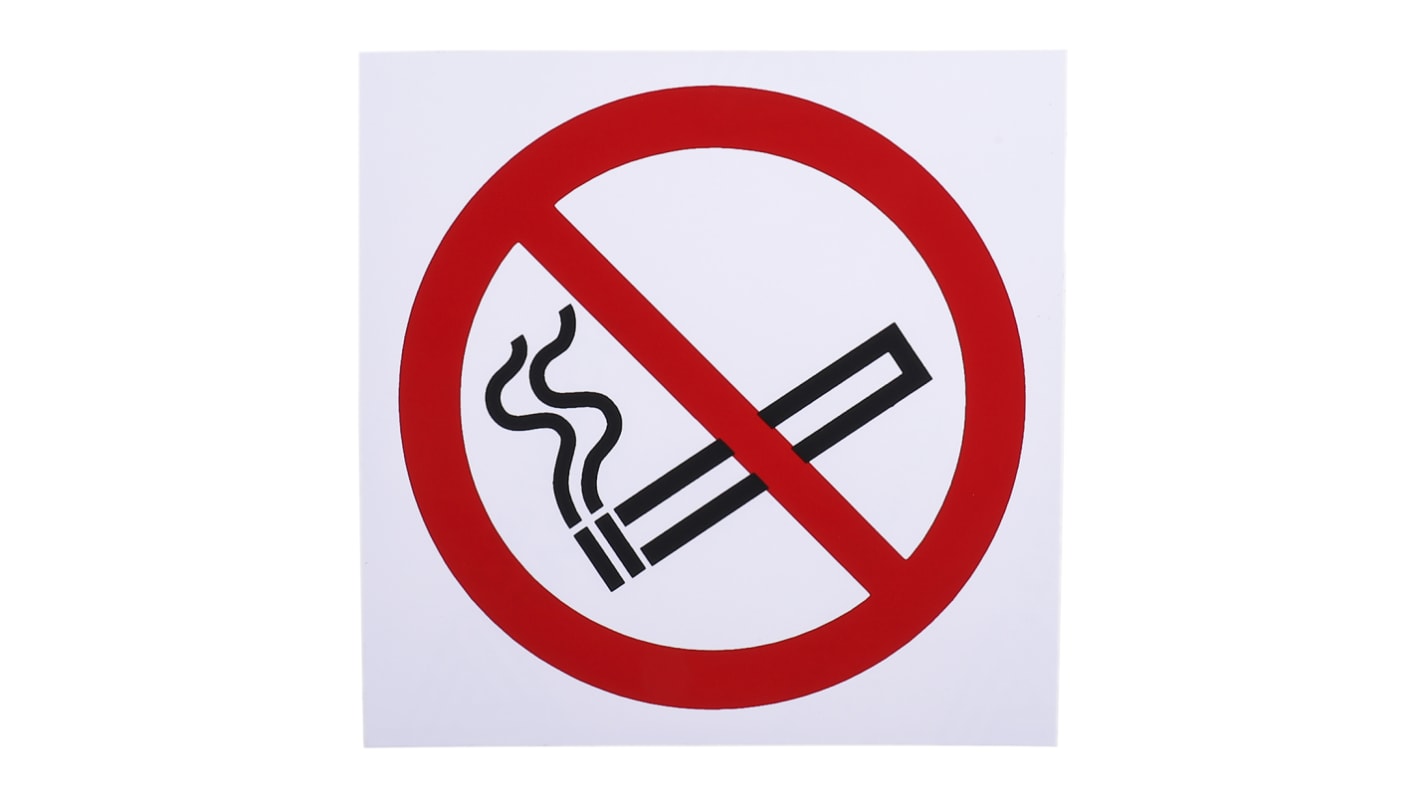 Vinyl No Smoking Prohibition Sign, English